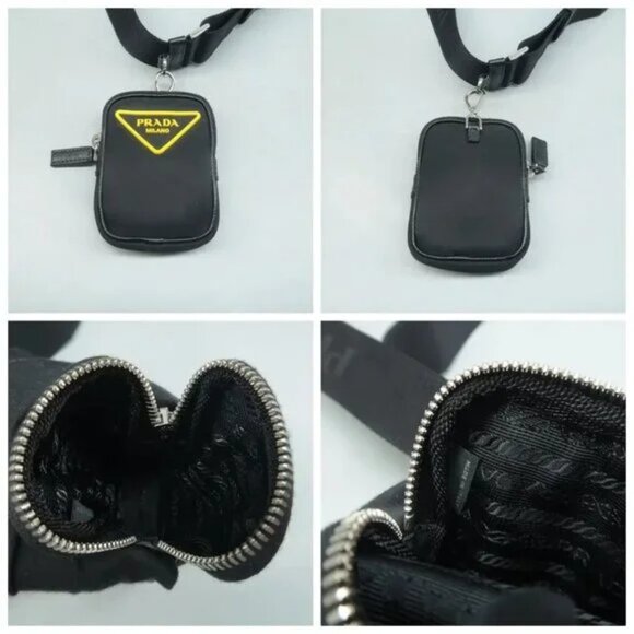 100% Authentic Prada Re-edition Black W/P Cloth Shoulder Bag 932-092324 - Picture 8 of 12